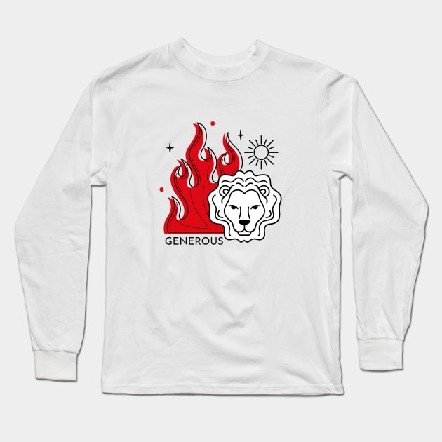 LEO - zodiac designs for t-shirts Long Sleeve T-Shirt by Nekotshop